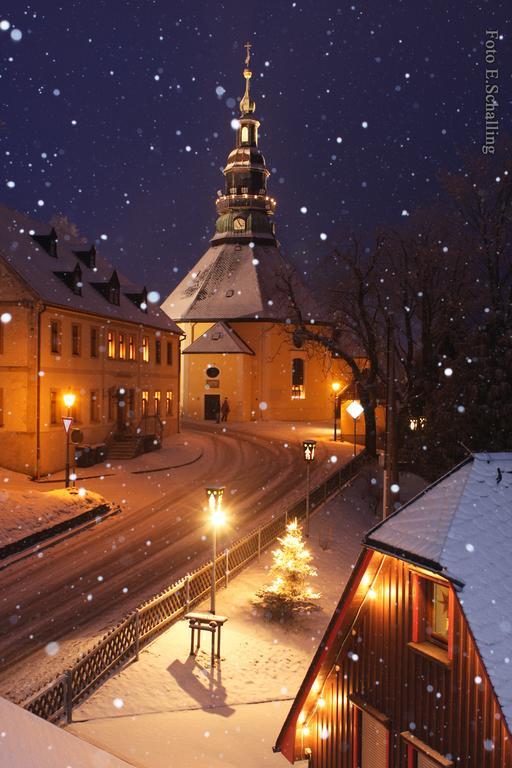 Ferienhaus Erzgebirge An der Trebe mit Kamin und Sauna Neuhausen  Exterior foto